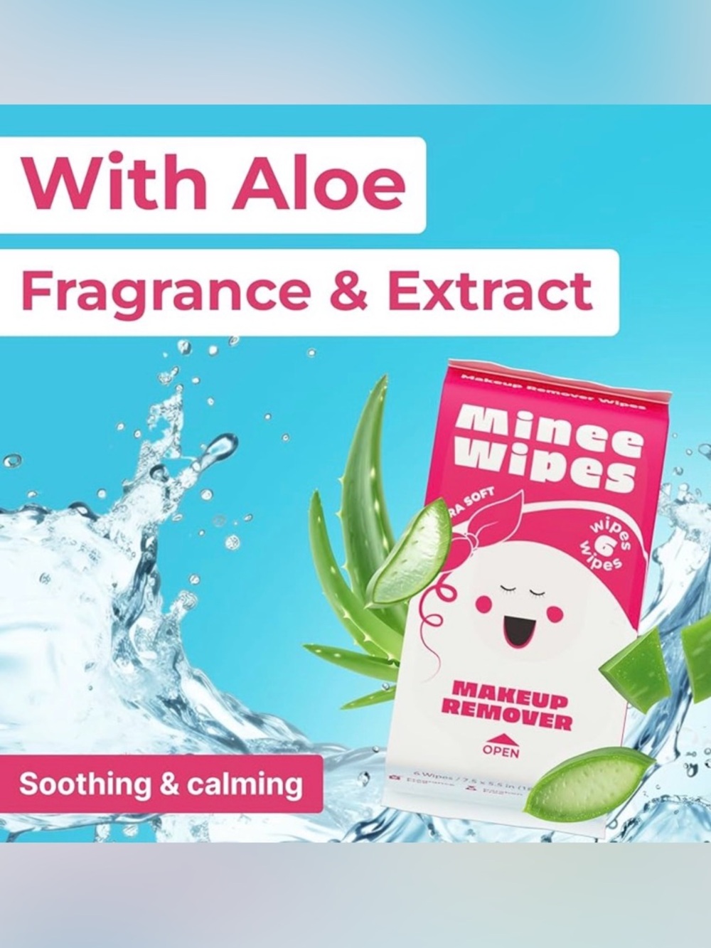 Impossibly Compact Travel Makeup Remover Wipes with Aloe NWT
